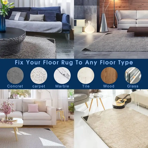 4 bandes adhésives pour tapis, antidérapantes, pour sols en bois dur, autocollants adhésifs double face pour tapis, maintiennent les coins plats, sans résidus - Product Image 5
