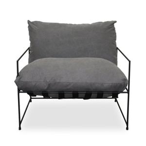 Fauteuils en métal modernes minimalistes nordiques, chaise longue, chaise de balcon, canapé une place pour chambre à coucher, salon - Product Image 2