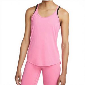 Camiseta sin mangas de algodón 100% personalizada para mujer, transpirable, sin costuras, elástica, de punto acanalado, antipilling, informal, sin mangas, con cierre frontal - Product Image 1