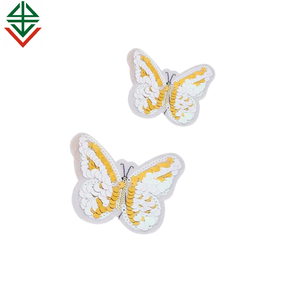 Patch a Forma <span class=keywords><strong>di</strong></span> Farfalla con Paillettes da Cucire, Applicazione Colorata a Forma <span class=keywords><strong>di</strong></span> Insetto, Badge Termoadesivi Rosa e <span class=keywords><strong>Blu</strong></span> - Product Image 5