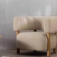Fauteuil de loisirs en tissu moderne et minimaliste, modèle design pour salon, balcon, lecture, maison d'hôtes et club, fauteuil simple