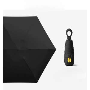 Super Lightweight Compact Fashion Travel Umbrella with Custom Logo Black Coating UV Protection Folding Design Business Gift - Product Image 6
