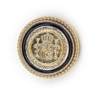 Kancing Mahkota Paduan Seng 20mm yang Modis, Desain Berlian Dekoratif Sederhana Retro, Ramah Lingkungan, Kancing Kecil Beraroma untuk Jas dan Cardigan