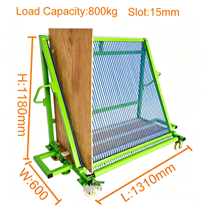 Carro de Almacenamiento Tipo A de 120x75cm, Capacidad de Carga Pesada de 1500kg, Ruedas de Hierro Fundido de 8 Pulgadas, Barandillas Desmontables para Carga - Product Image 4