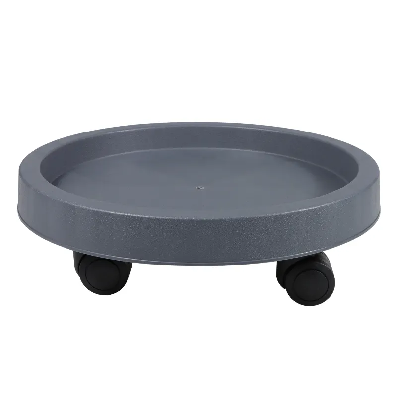 Toughened Plastic Tray With 6 Universal Wheels For Big Pot Cement Base Resin Moving Tray Round/Square