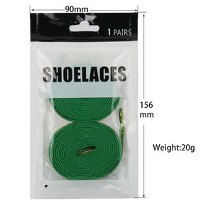 Tali Sepatu Custom Berkualitas Tinggi dengan Logo Cetak Dua Sisi, Panjang 165cm, Bahan Polyester Pipih Warna Hijau untuk Sepatu Sneakers dan Olahraga Luar Ruangan - Product Image 3