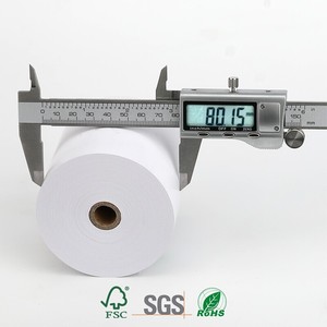 Papel térmico para caja registradora, superficie lisa de una sola capa de 80mm, para tiendas de té con leche, recibos de supermercado - Product Image 2