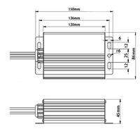Convertisseur abaisseur dc-dc isolé 36V 48V 60V 72V 96V 120V 144V à 12V 13.8V 10A 120W