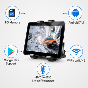 Écran Android 10,1 pouces pour appuie-tête de <span class=keywords><strong>taxi</strong></span>, lecteur de signalisation numérique pour véhicule avec 4G WiFi, écran publicitaire Cloud CMS - Product Image 2