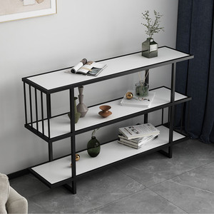 Table d'entrée de luxe légère, étagère de rangement pour salon, bibliothèque en fer, armoire de chambre, étagère de présentation légère sur pied - Product Image 5