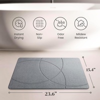 Tapis de bain en terre de diatomée antidérapant à séchage rapide et absorbant, design personnalisé CF, tapis de bain en diatomite, tapis de bain en pierre