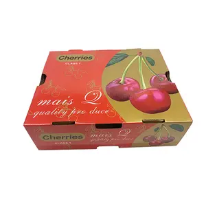 Kotak Karton Pisang Kaku Kustom Karton untuk Kotak Kemasan Buah Stroberi Nanas Sayuran Apple Banana Kotak Kemasan