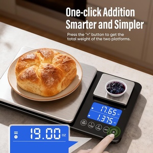 Báscula Digital Electrónica Ovalada de Acero Inoxidable para Repostería con Funciones de Tara, Conversión de Unidades, Conteo y Calibración, Funciona con Batería - Product Image 2