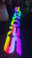 Letrero Luminoso LED Personalizado para Exteriores, Letrero con Logotipo LED RGB, Letrero Programable RGB, Letrero con Letras de Canal LED 3D para Negocios