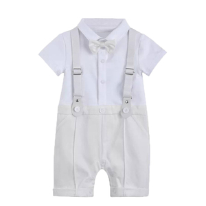 Ensemble de vêtements pour bébé garçon de 3 à <span class=keywords><strong>6</strong></span> <span class=keywords><strong>mois</strong></span> avec logo personnalisé, costume blanc pour baptême, <span class=keywords><strong>tenue</strong></span> de fête, smoking de baptême, <span class=keywords><strong>tenue</strong></span> de gentleman - Product Image 6
