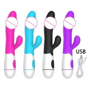 Vibromasseur Double Extrémité Jouet Sexuel Adulte Godemichet Femme Fréquence Variable Simulation Point G Masturbateur - Product Image 1