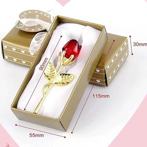 Mini Rosa de Cristal, Adorno para Habitación, Flor Artificial, Decoración de Escritorio de Oficina, Regalo para Boda, Día de San Valentín, Día de la Madre - Product Image 4