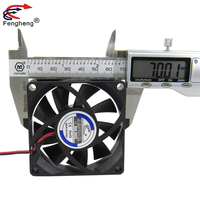 Ventilateur DC pour ascenseur, ventilateur de refroidissement avec thermostat 7020 70x70x20, ventilateur axial sans balais à faible bruit, ventilateur de refroidissement 70 mm