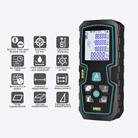 Télémètre Laser Numérique 40M avec 2 Niveaux à Bulle, Précision 2mm, Certifié IP65, Piles AAA, Changement d'Unités M/Po/Pi