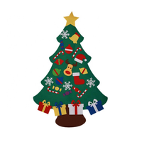 Cadeaux à suspendre au mur de la porte, arbre de Noël en feutre avec 40 ornements DIY