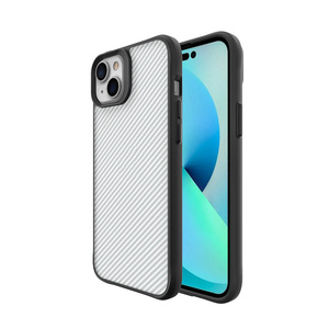 Custodia per <span class=keywords><strong>iPhone</strong></span> 14 Plus 13 12 <span class=keywords><strong>11</strong></span> 15 <span class=keywords><strong>Pro</strong></span> Max in Fibra di Carbonio Bianca, Antiurto, Ultra Sottile, <span class=keywords><strong>Nera</strong></span>, Protettiva - Product Image 2