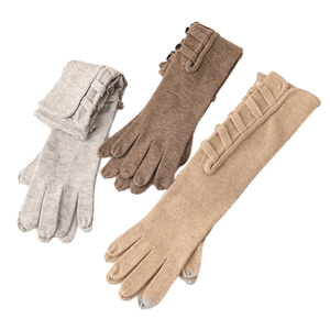 Guantes Largos de Punto Cálidos de Invierno para Mujer, Estilo Coreano, con Botones, Térmicos para el Brazo, Elegantes, de Cachemira, para Negocios - Product Image 1