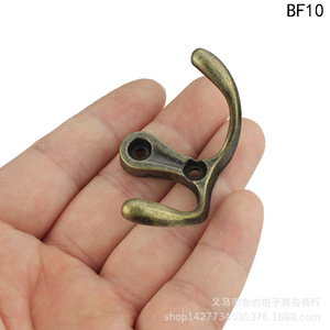 Antique Style Double Hook 53x32mm <b>Wall</b> Mounted Coat Hook For Wardrobe Bathroom Door - Product Image 2