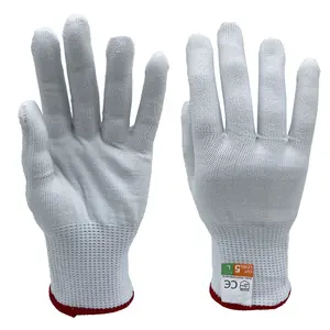 5 Cut Level 13G Weiß HPPE Knit Safety Home Work schnitt feste Handschutz handschuhe