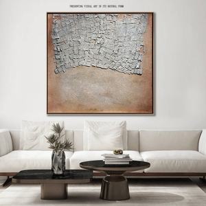 Peinture abstraite Wabi Sabi personnalisée, œuvre d'art contemporaine, texture 3D faite à la main, peinture acrylique à l'huile sur toile grand format pour la maison - Product Image 1