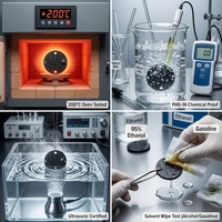 Étiquette RFID UHF haute température 200°C, 20 mm, en téflon sur métal, IP68, résistante aux acides et aux produits chimiques, pour le suivi des moules industriels et des conduites d'huile