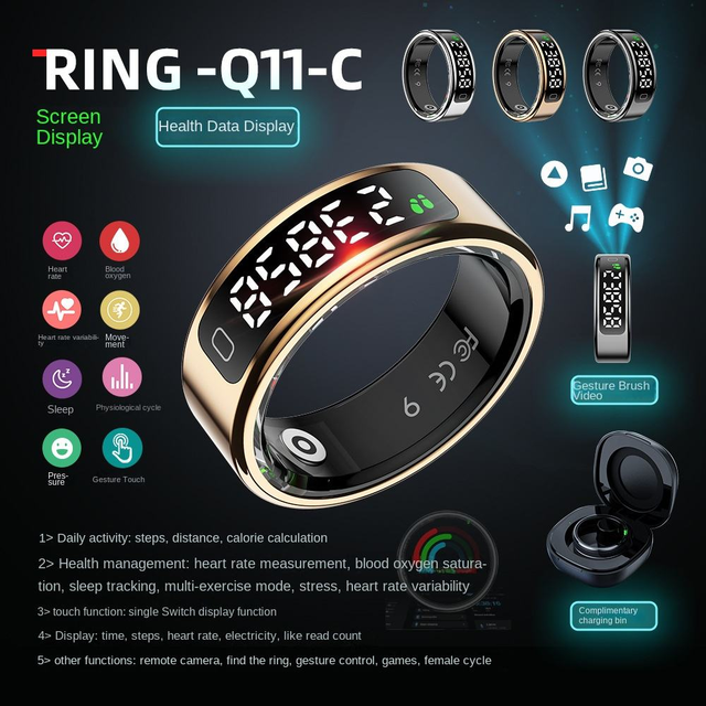 2026 Trending Smart Ring Wireless Smart Ring Fitness Activity Tracker for Daily Lifestyle