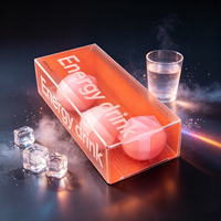 Boîte d'emballage rectangulaire en plastique PET écologique imprimée sur mesure pour les boissons probiotiques, les compléments nutritionnels, les poudres lyophilisées