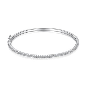 Diamond 0.75ct Bangle 925 Sterling Silver Around Tennis Bracelet Mujer - Product Image 6