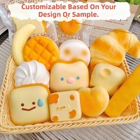 Jouets Squishies en forme de pain, doux et mignons, à remontée lente, jouets anti-stress et sensoriels, cadeaux, PU OEM 14+