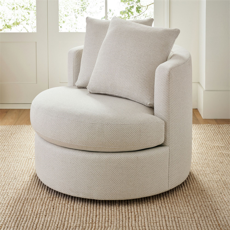 New Design Single Living Room Sofa Upholstered Swivel Armchair Living Room Furniture