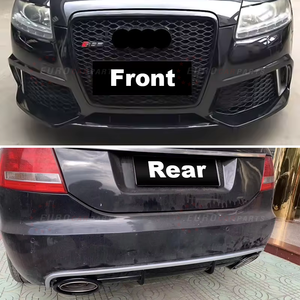 RS6 front bumper Rear Diffuser exhaust Tips body <span class=keywords><strong>Kit</strong></span> cho <span class=keywords><strong>Audi</strong></span> <span class=keywords><strong>A6</strong></span> C6 xe Bumper BodyKit 2005 2006 2007 2008 2009 2010 2011 2012 - Product Image 2