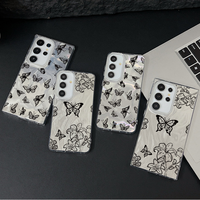 Coque Papillon Laser TPU pour Samsung Galaxy S26 S23 Ultra S25 Plus S24 FE A37 A57 A56 A55 A54 A25 A34 A16 5G
