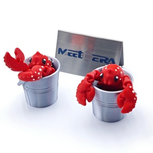 Porte-clés en forme d'écrevisse imprimé en 3D, petit cadeau pour enfants, produit de services de fabrication - Product Image 3