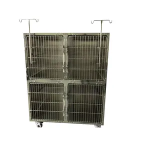 Hot Sale Factory Direct Diagnosis & Injection Pet Atomization Oxygen Cage With Veterinary Stainless Steel Cages