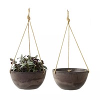 Pot de fleur suspendu de balcon recyclé pour plantes, pots de jardinière suspendus
