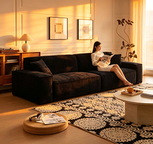 Modern Sectional <strong>Sofa</strong> with Soft Fabric <strong>Cushion</strong> <strong>for</strong> Living Room Home Furniture - Product Image 1