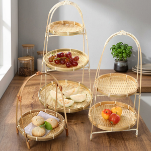 Étagère de rangement en bambou à 2 niveaux GIA NGUYEN SR-BAMBOO.CRAFT 82, grande capacité, en bois naturel, pour garage et entrepôt (vente en gros) - Product Image 3