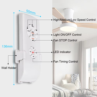 Mini ventilateur de plafond lampe Kit de télécommande AC 110-240V interrupteur de commande de synchronisation récepteur émetteur de vitesse du vent ajusté