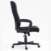 Chaise de direction confortable à dossier haut, siège de bureau rembourré en plastique, base en métal robuste, style américain, réglable en hauteur