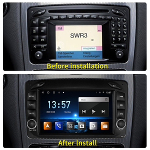 Lecteur DVD de voiture Android 11 HFMidia 7 pouces, navigation GPS 4G, Bluetooth, Carplay pour Mercedes Benz Clk W203 W209 C209, système multimédia - Product Image 4