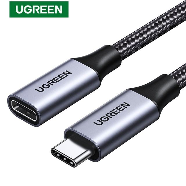 UGREEN USB C Extension Cable 100W Charging 10Gbps Transfer Cable USB C 3.2 Extender Nylon Braided