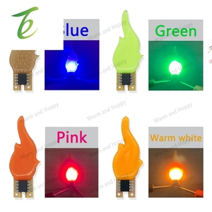Dẫn đôi nhấp nháy ngọn lửa nến ánh sáng DC3V 20mA Màu Đỏ màu xanh màu xanh lá cây màu hồng ấm trắng cắm trại bên nhà hàng trang trí ánh sáng DIY - Product Image 4