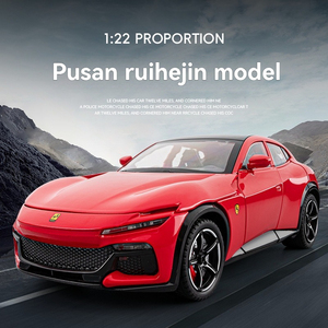 Diecast Mô hình xe 1:24 tỷ lệ với âm thanh và ánh sáng pullback cửa mở trang trí trang trí kim loại xe SUV Xe mô hình đồ chơi - Product Image 2