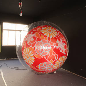 <span class=keywords><strong>Promotion</strong></span> Sale Outdoor Dekoration Kunden spezifische Riesen werbung Transparenter roter aufblasbarer Ballon - Product Image 3