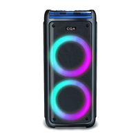 Altavoces de fiesta de Venta caliente CQA BT DJ Light Party Box Altavoces dobles de 6,5 pulgadas alimentados con luz de fuego